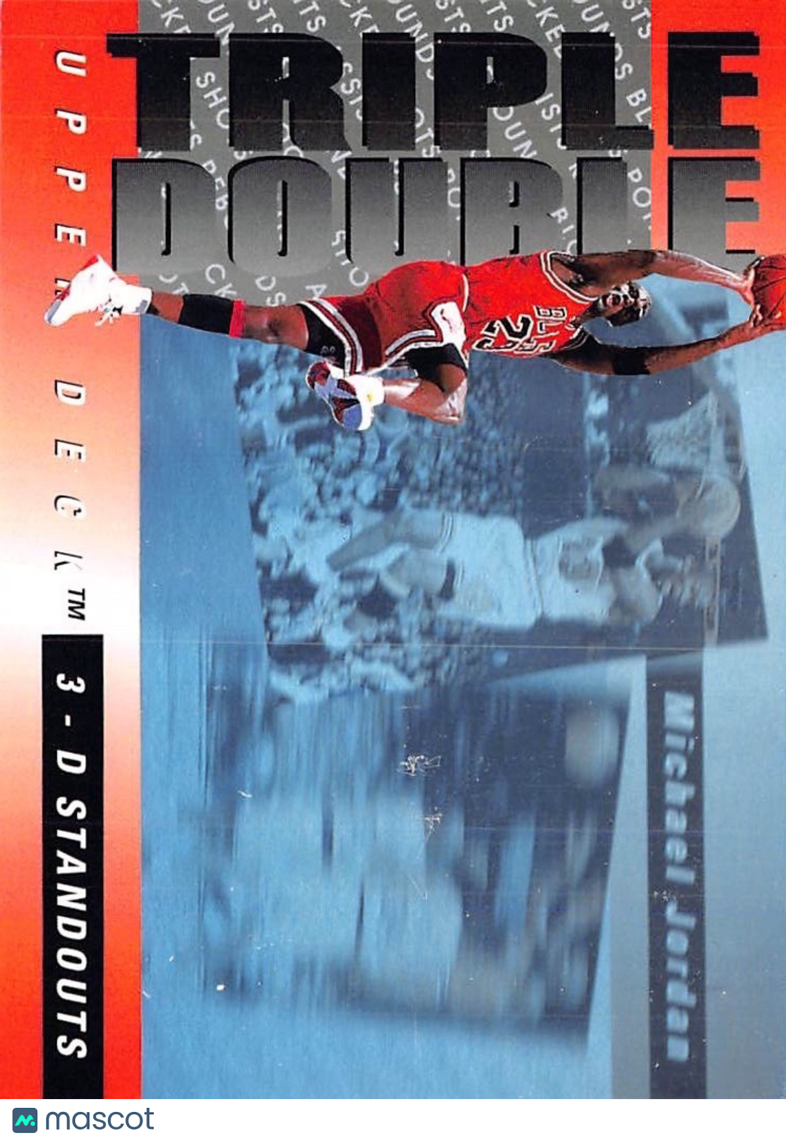 1993 Upper Deck 3-D Standouts Michael Jordan Triple Double #TD2 Chicago Bulls