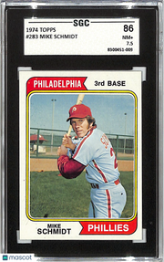 1974 Topps Mike Schmidt #283 SGC 7.5 Philadelphia Phillies