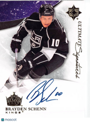2010-11 Upper Deck Ultimate Collection Ultimate Signatures Brayden Schenn Rookie #US-BS Los Angeles Kings