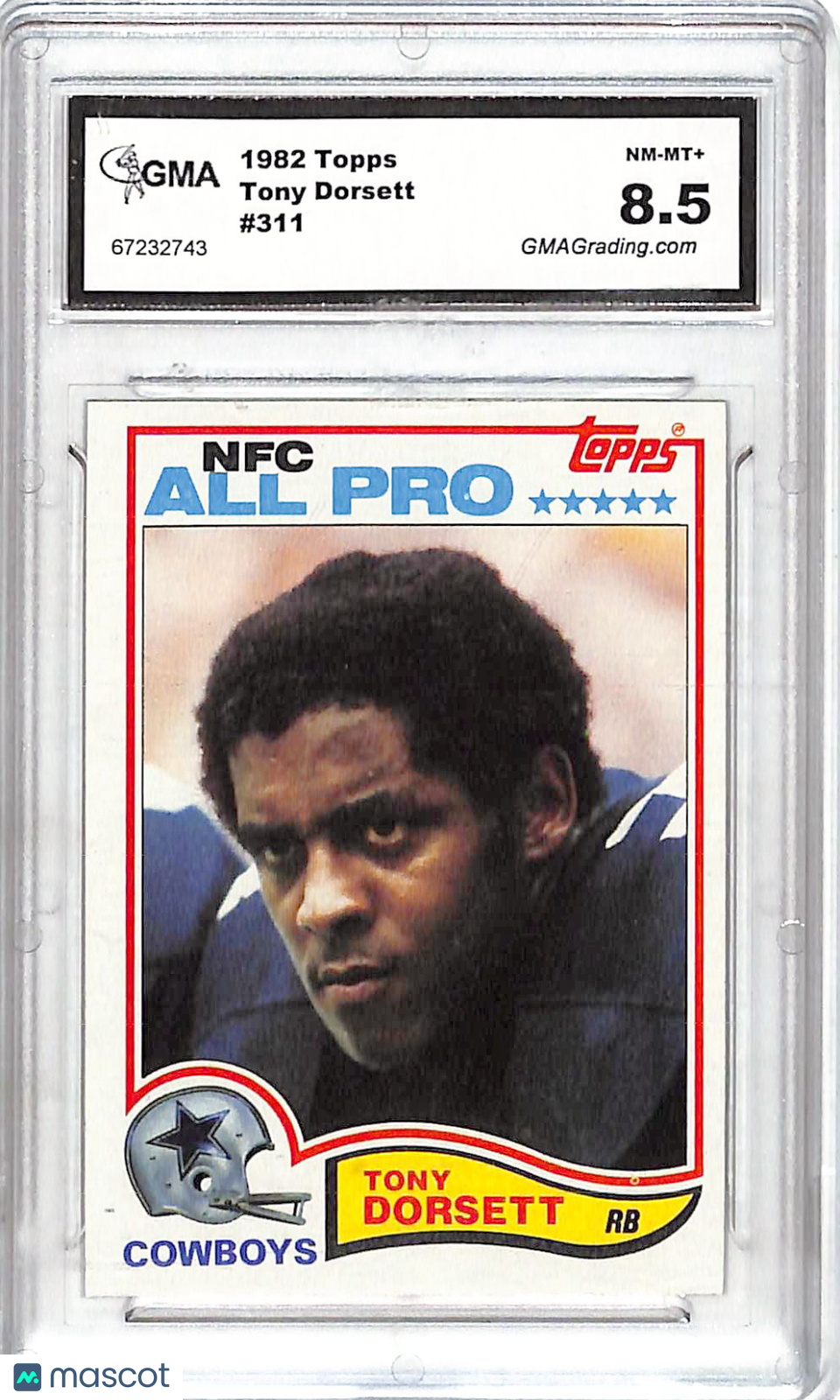 1982 Topps Tony Dorsett #311 GMA 8.5 Dallas Cowboys