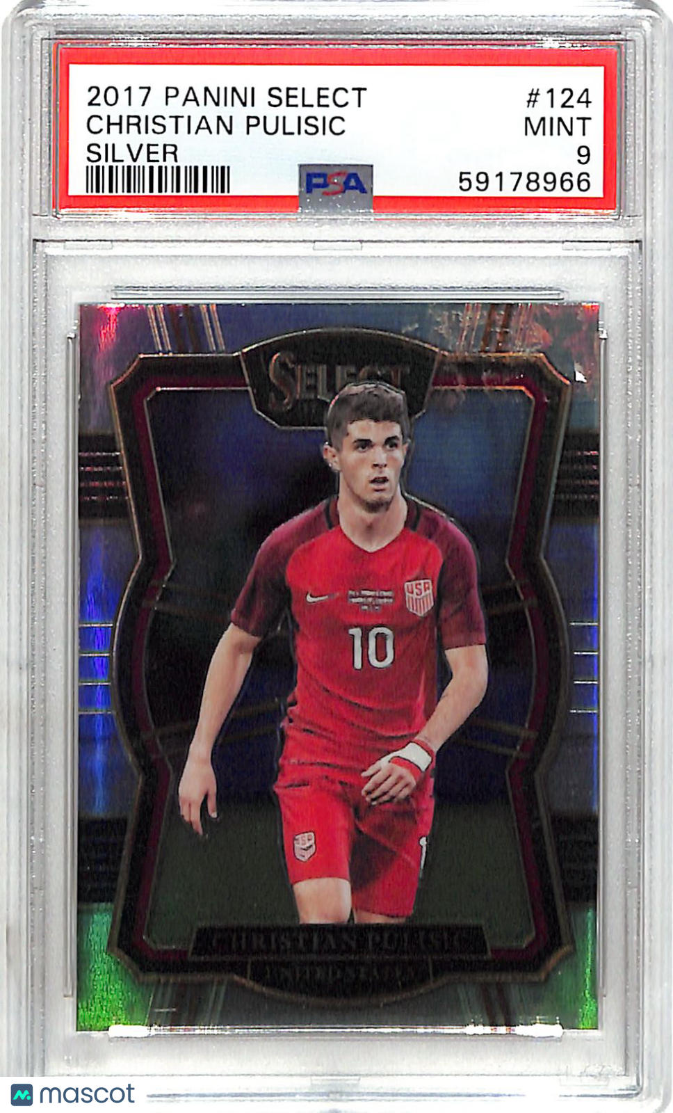 2017 Panini Select Christian Pulisic Silver #124 PSA 9 USA