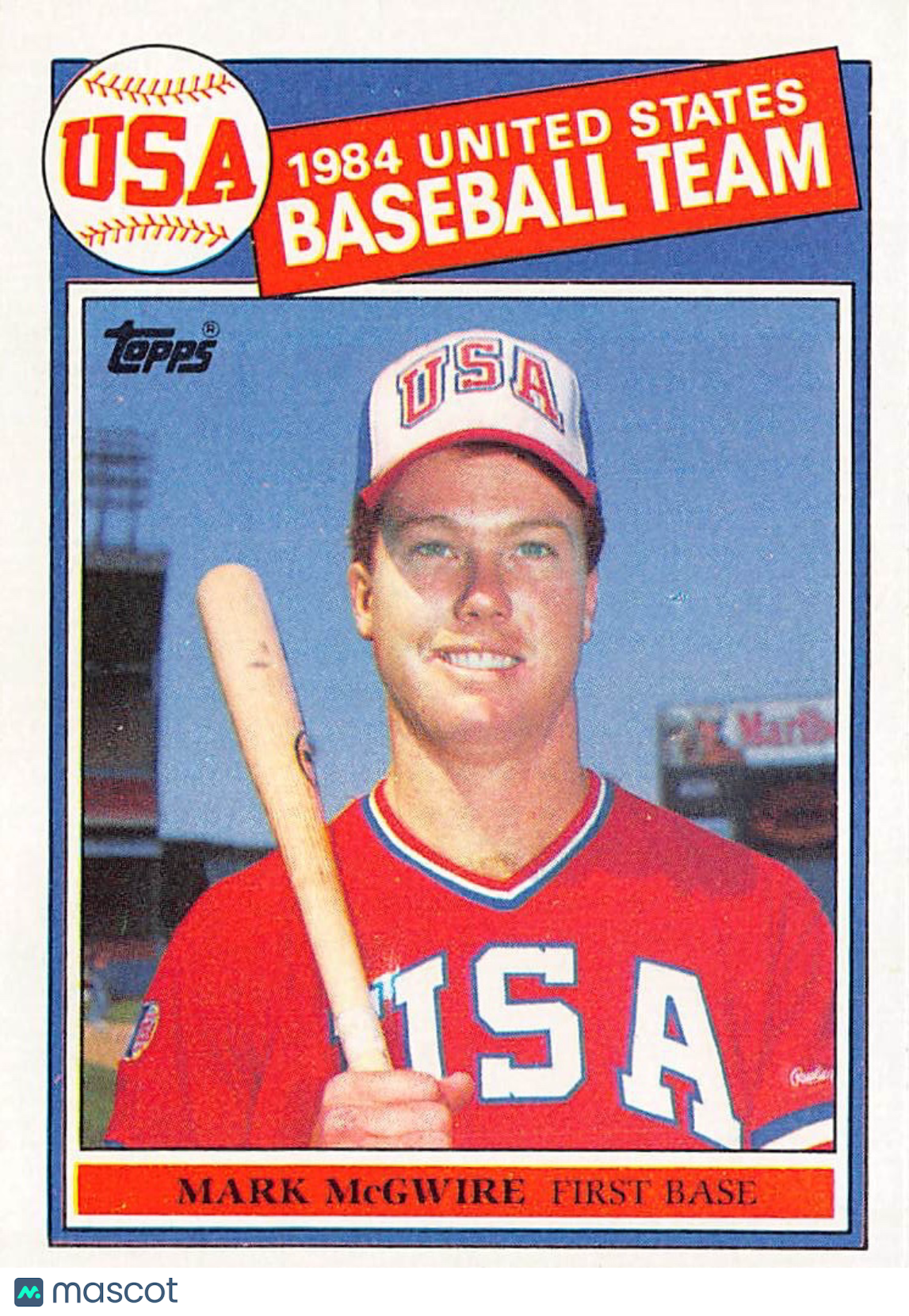 1985 Topps Mark McGwire Rookie #401 United States Baseball Team