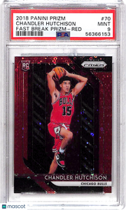 2018 Panini Prizm Chandler Hutchison #70 Fast Break Red PSA 9