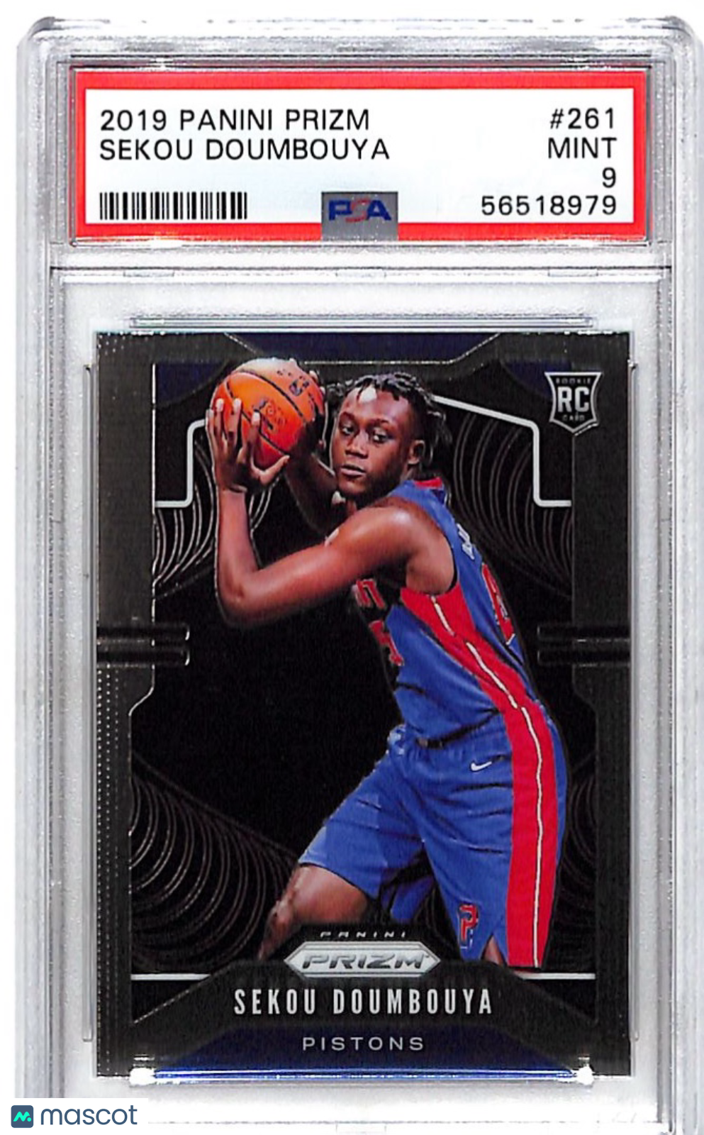 2019 Panini Prizm Sekou Doumbouya Rookie #261 PSA 9 Detroit Pistons
