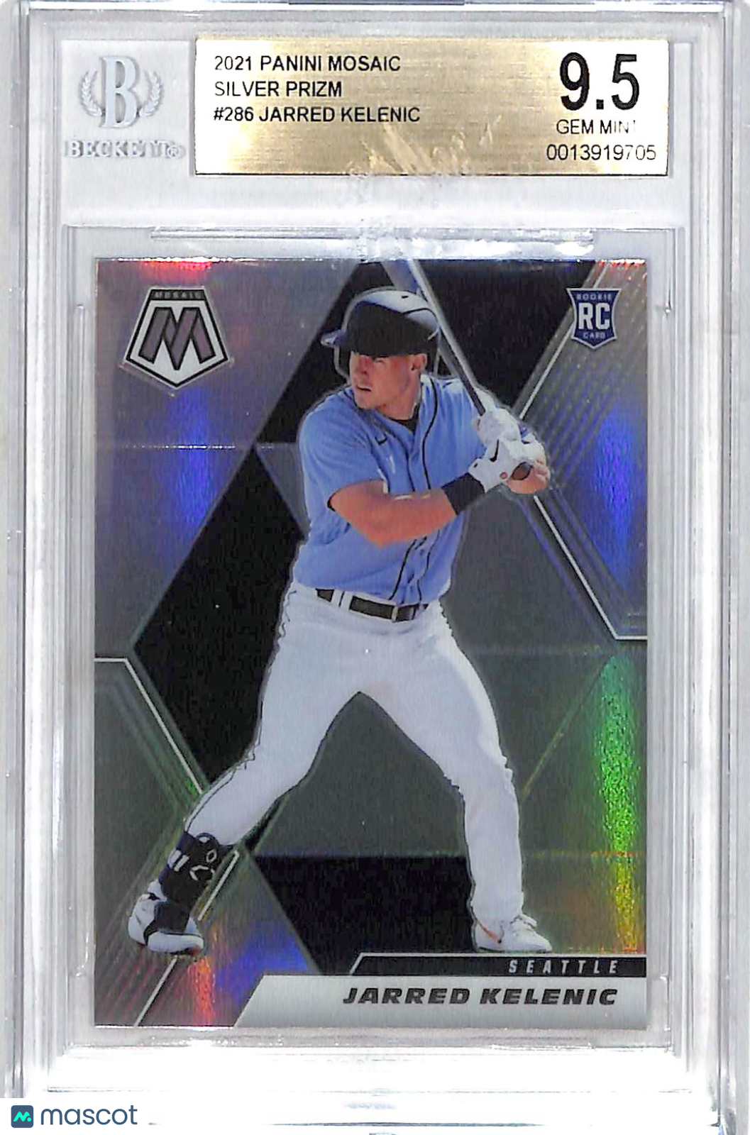 2021 Panini Mosaic Silver Prizm Jarred Kelenic #286 BGS 9.5