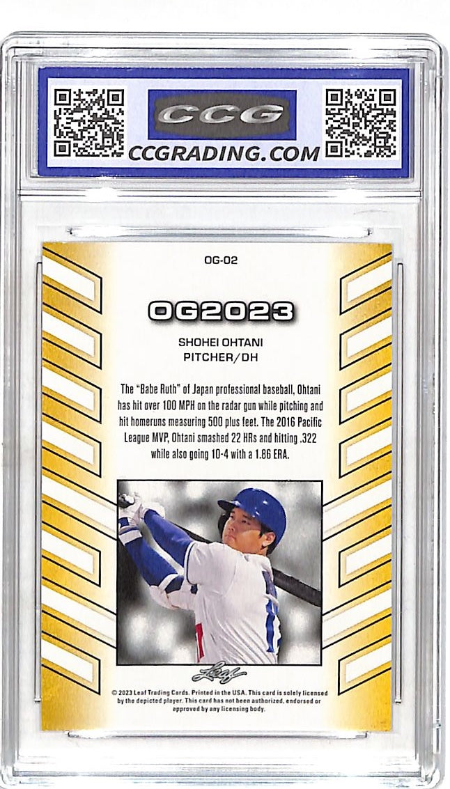 2023 Leaf OG2023 Edition Shohei Ohtani #OG-02 CCG 10 Los Angeles Dodgers