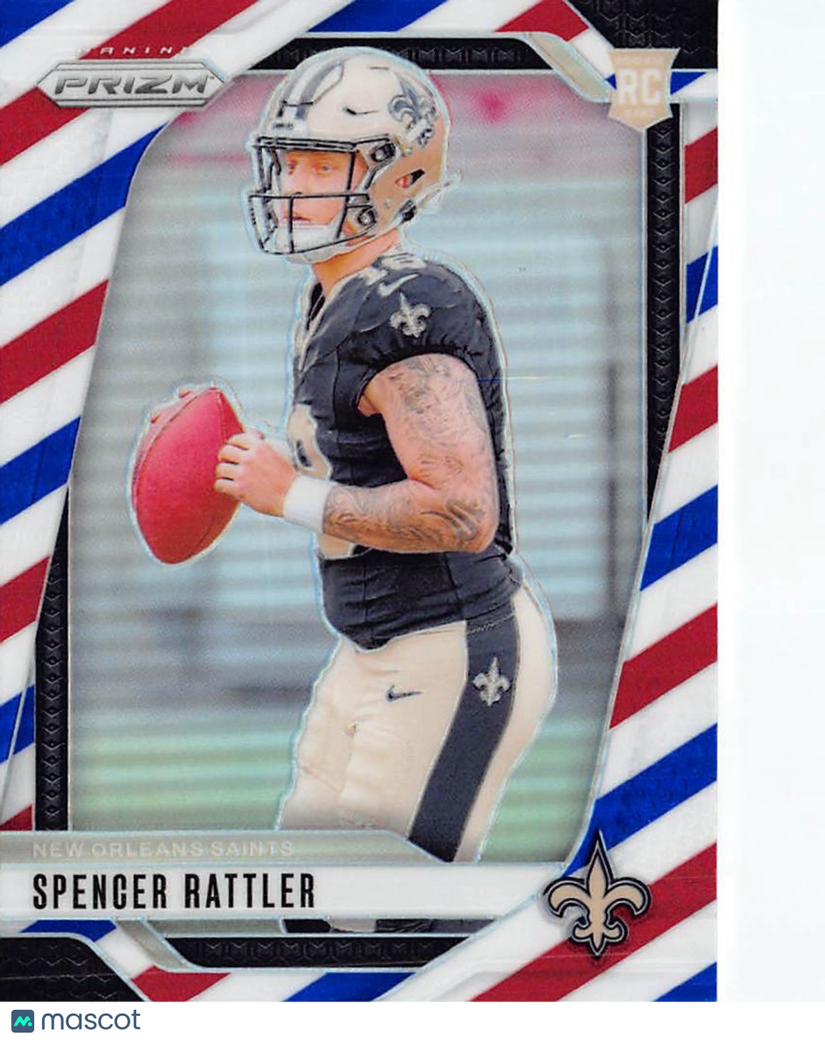 2024 Panini Prizm Spencer Rattler Red White and Blue Rookie RC #388 Saints