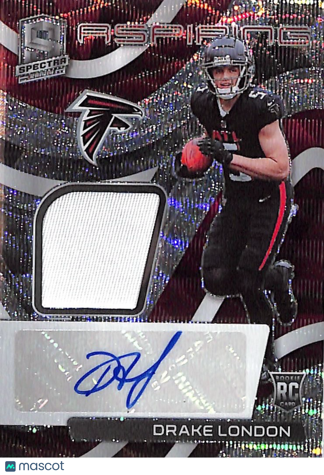 2022 Panini Spectra Aspiring Drake London /25 Autograph Patch RC #APA-DLO