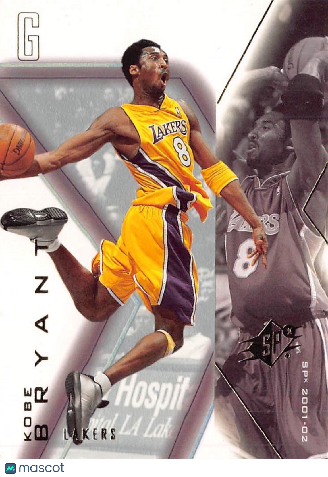 2001-02 Upper Deck SPx Kobe Bryant #38 Los Angeles Lakers