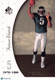 1999 Upper Deck SP Authentic Donovan McNabb Future Watch Rookie #95 Eagles