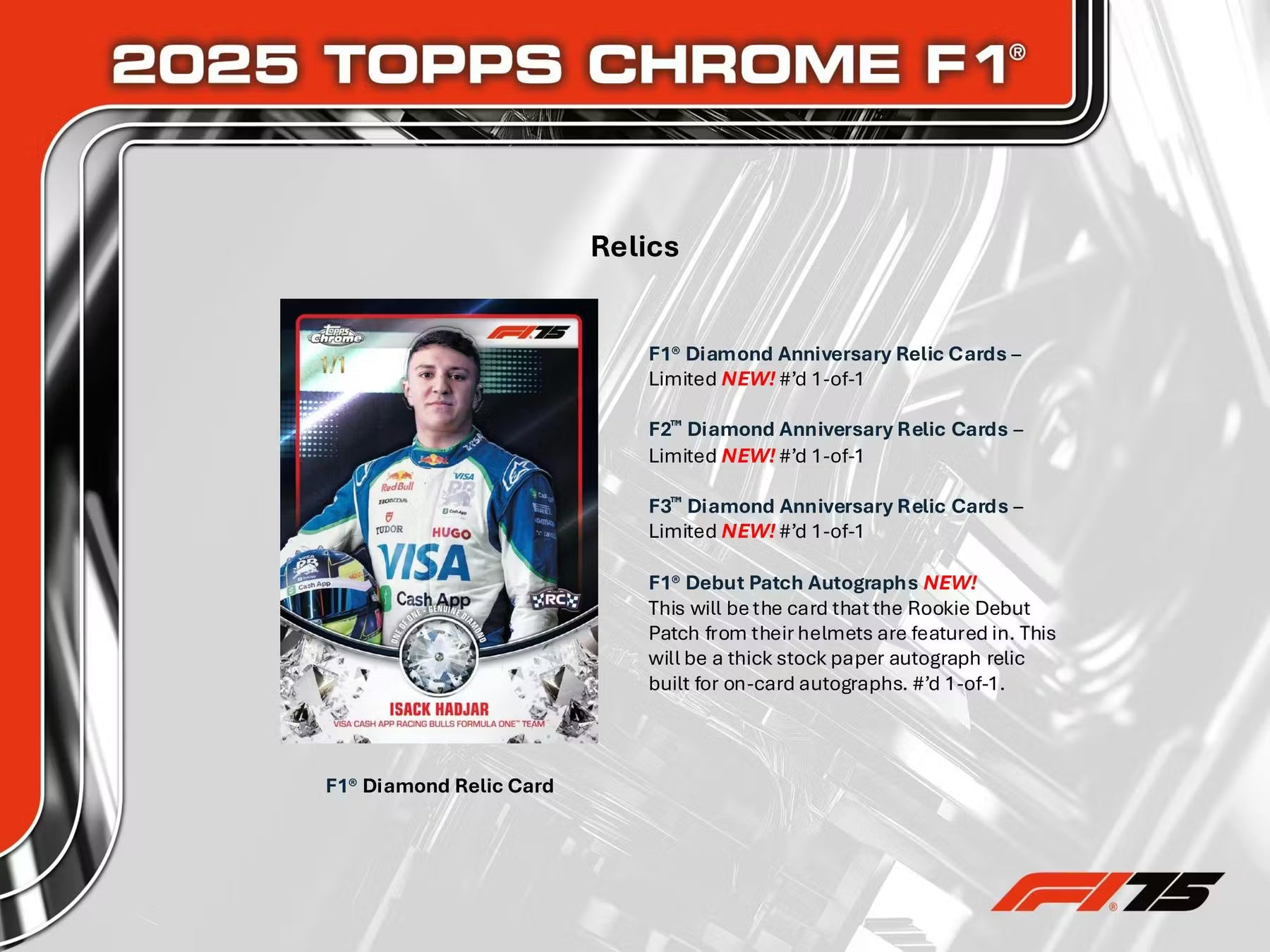 2025 Topps Chrome F1 Formula 1 Hobby Box