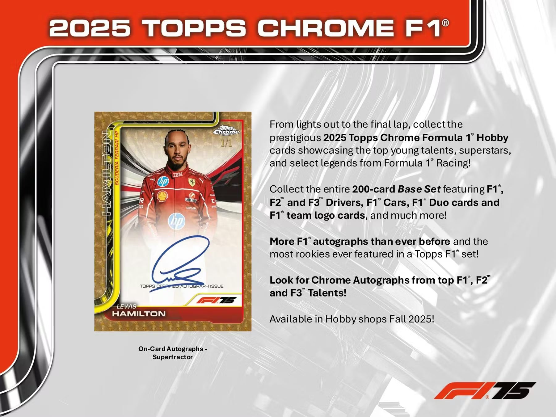2025 Topps Chrome F1 Formula 1 Hobby Box