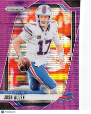 2024 Panini Prizm Football Josh Allen Purple Disco #28 Buffalo Bills