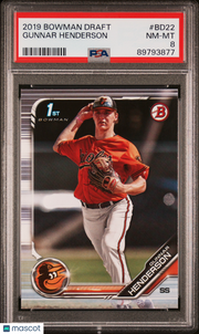 2019 Bowman Draft Gunnar Henderson #BD22 PSA 8