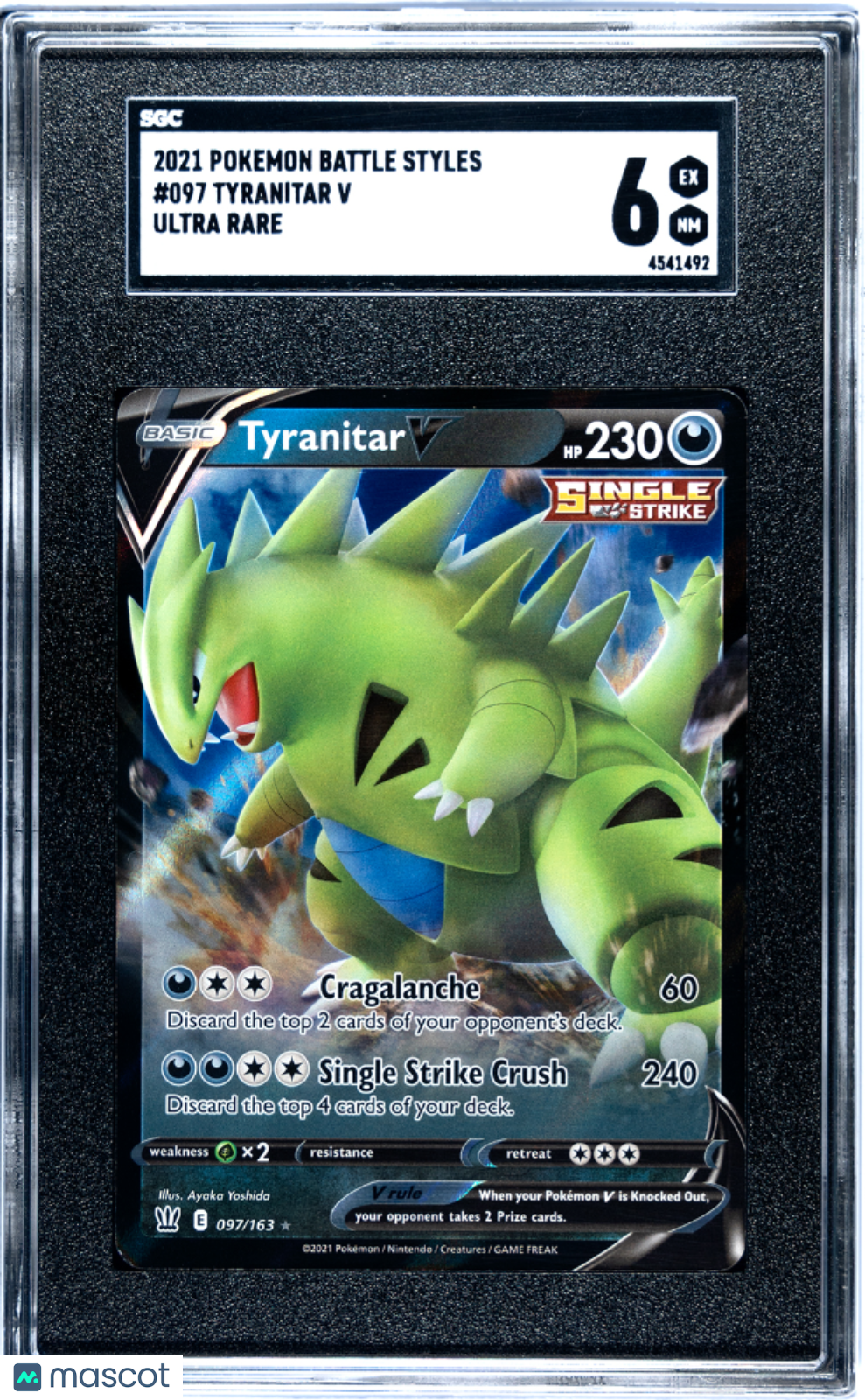 2021 Pokemon Battle Styles Tyranitar V SGC 6 #097