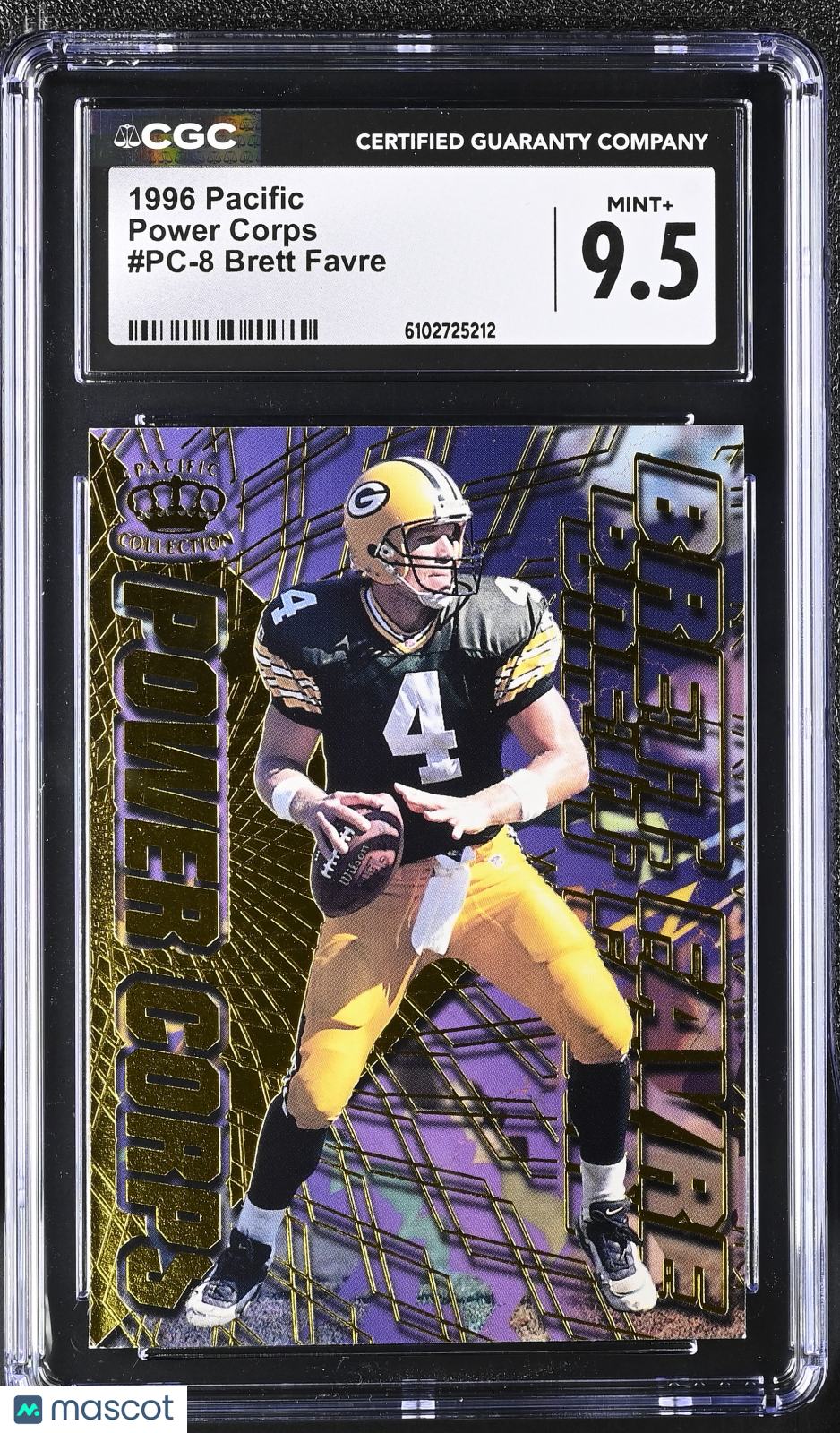 1996 Pacific Brett Favre Power Corps #PC-8 CGC 9.5 Green Bay Packers