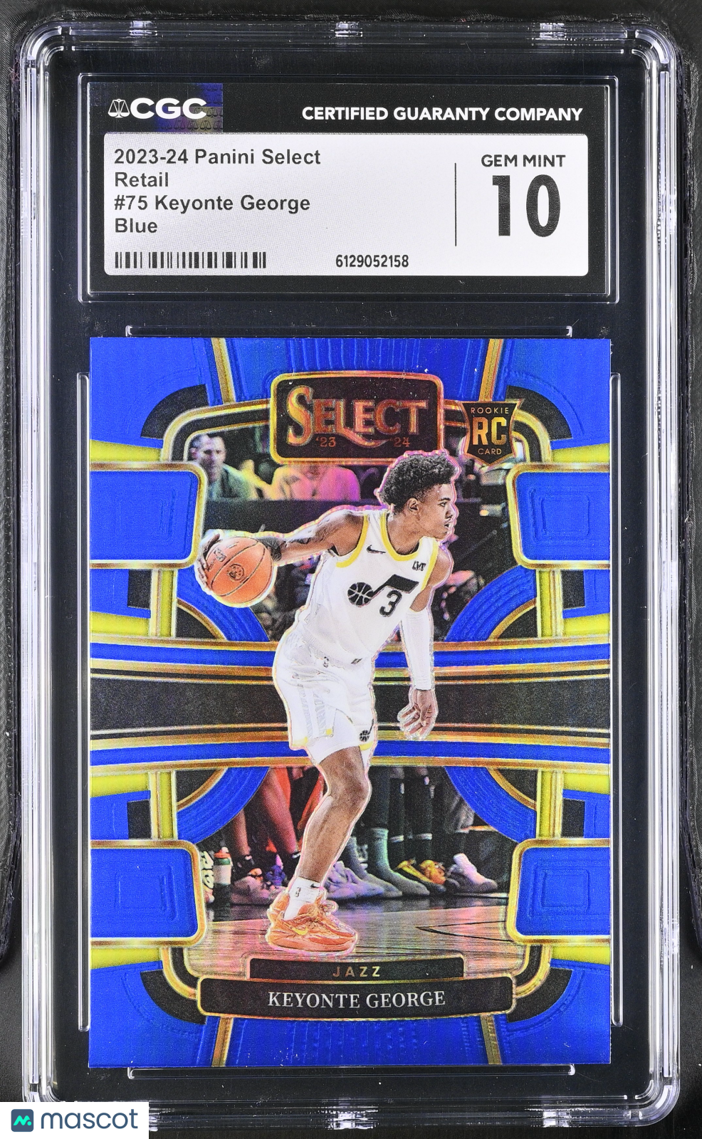 2023-24 Panini Select Keyonte George Blue Rookie Retail #75 CGC 10 Utah Jazz