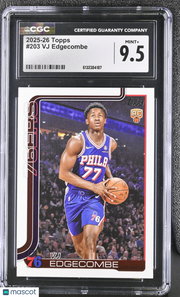 2025-26 Topps VJ Edgecombe Rookie #203 CGC 9.5 Philadelphia 76ers