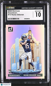 2024 Donruss Rome Odunze Rookie Downtown #15 CGC 10 Chicago Bears