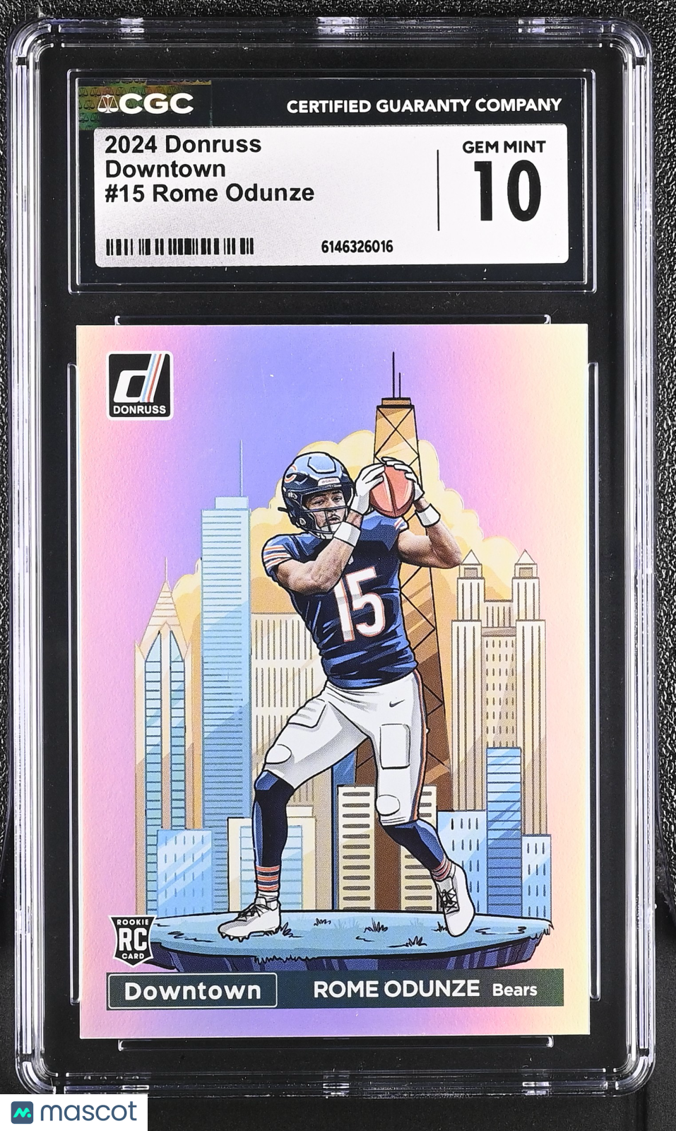 2024 Donruss Rome Odunze Rookie Downtown #15 CGC 10 Chicago Bears