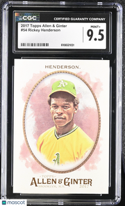 2017 Topps Allen & Ginter Rickey Henderson #54 CGC 9.5 Oakland Athletics