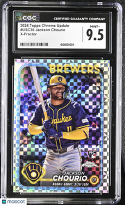 2024 Topps Chrome Update Jackson Chourio X-Fractor #USC30 CGC 9.5 Brewers