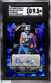 2023 Panini Draft Picks Puka Nacua Autos. Blue Ice 75 Rookie #DPA-PNU SGC 9.5