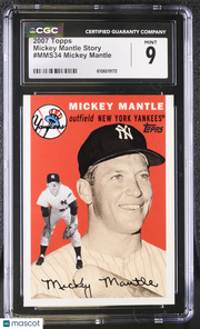 2007 Topps Mickey Mantle Mickey Mantle Story #MMS34 CGC 9 New York Yankees