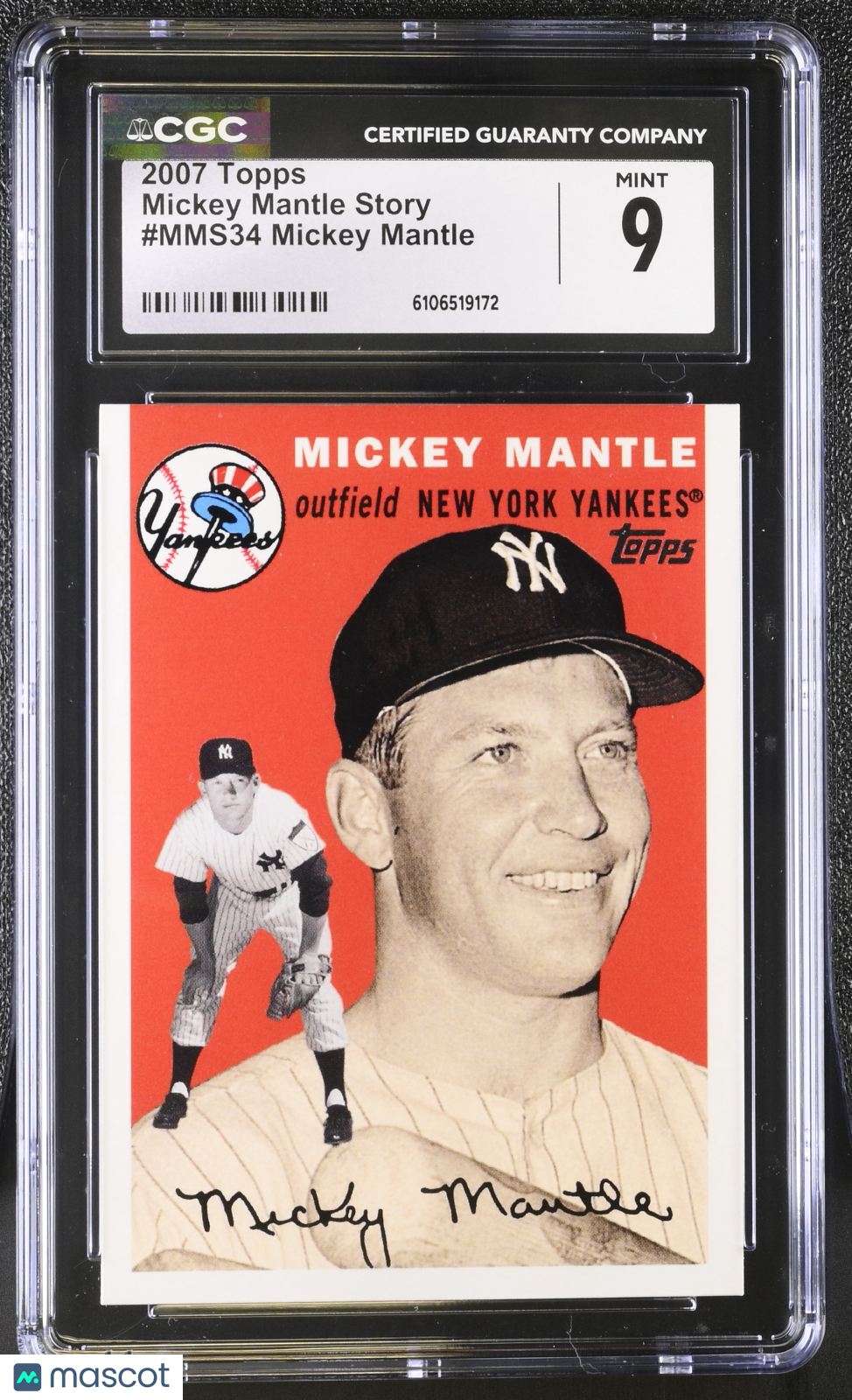 2007 Topps Mickey Mantle Mickey Mantle Story #MMS34 CGC 9 New York Yankees