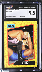 1991 Impel WCW Sting #6 CGC 9.5