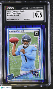 2025 Donruss Optic Cam Ward Purple Shock Rookie #293 CGC 9.5 Tennessee Titans