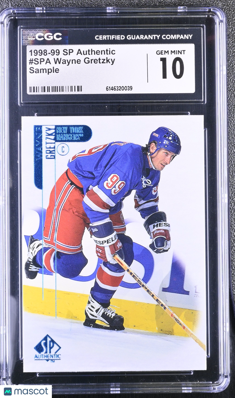 1998-99 SP Authentic Wayne Gretzky Sample #SPA CGC 10 New York Rangers