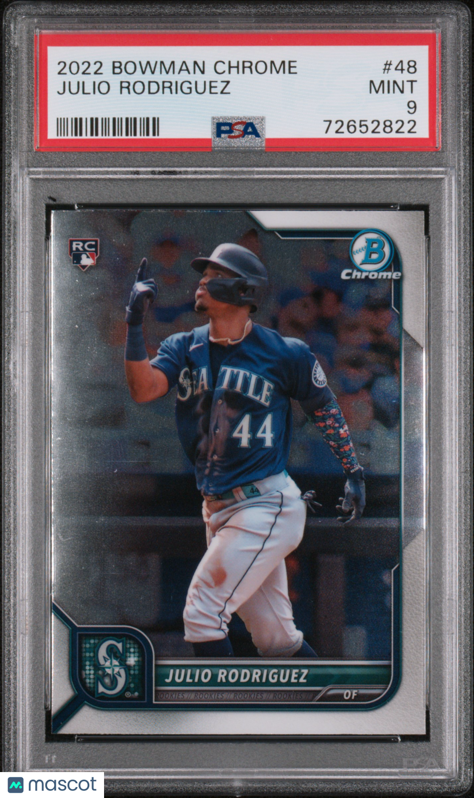 2022 Bowman Chrome Julio Rodriguez Rookie #48 PSA 9 Seattle Mariners
