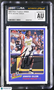 2001 Fleer Tradition WNBA Jennifer Gillom Auto Autograph CGC Authentic Mercury