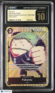 2024 One Piece Bandai Games Fest 23-24 Fukurou CGC 10 #OP03-088 Pristine