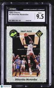 1991 Classic Dikembe Mutombo Rookie #3 CGC 9.5 Denver Nuggets