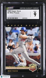 1993 Upper Deck Mike Piazza Rookie #2 CGC 9 Los Angeles Dodgers