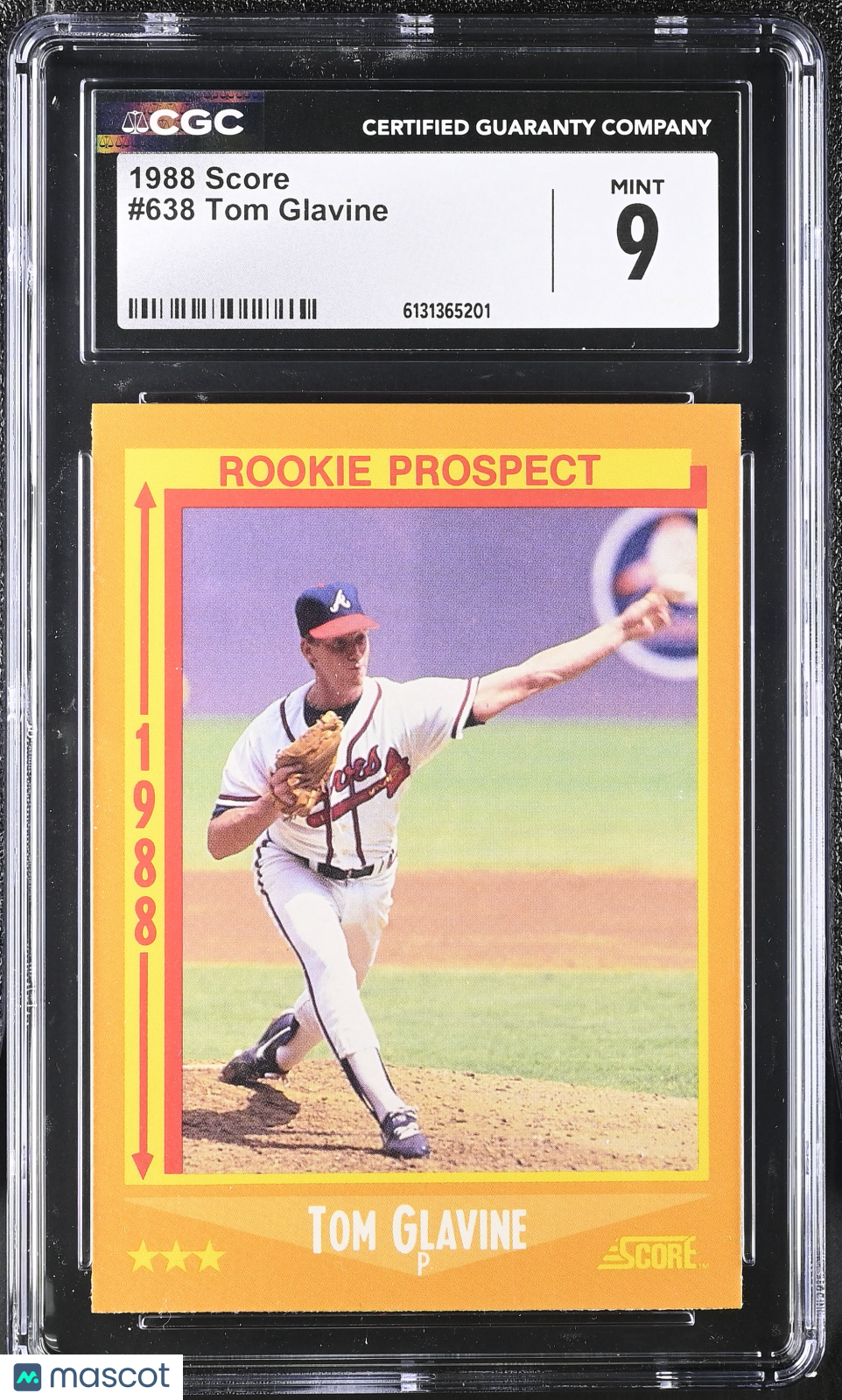 1988 Score Tom Glavine #638 CGC 9