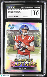 2022 Best University Jaxson Dart Rookie Campus Captains #CC-18 CGC 10 Ole Miss