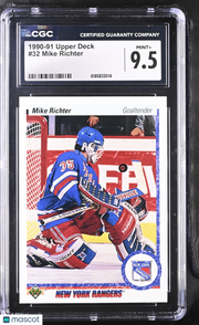 1990-91 Upper Deck Mike Richter #32 CGC 9.5 New York Rangers