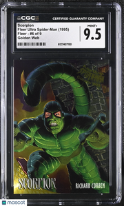 1995 Fleer Ultra Spider-Man Scorpion #6 of 9 Golden Web CGC 9.5