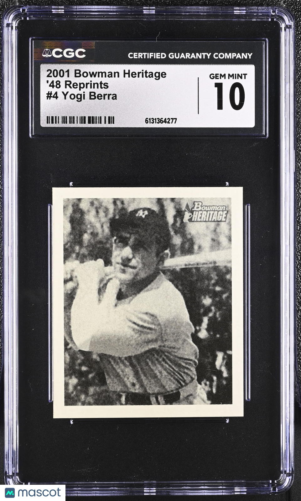 2001 Bowman Heritage Yogi Berra '48 Reprints #4 CGC 10 New York Yankees