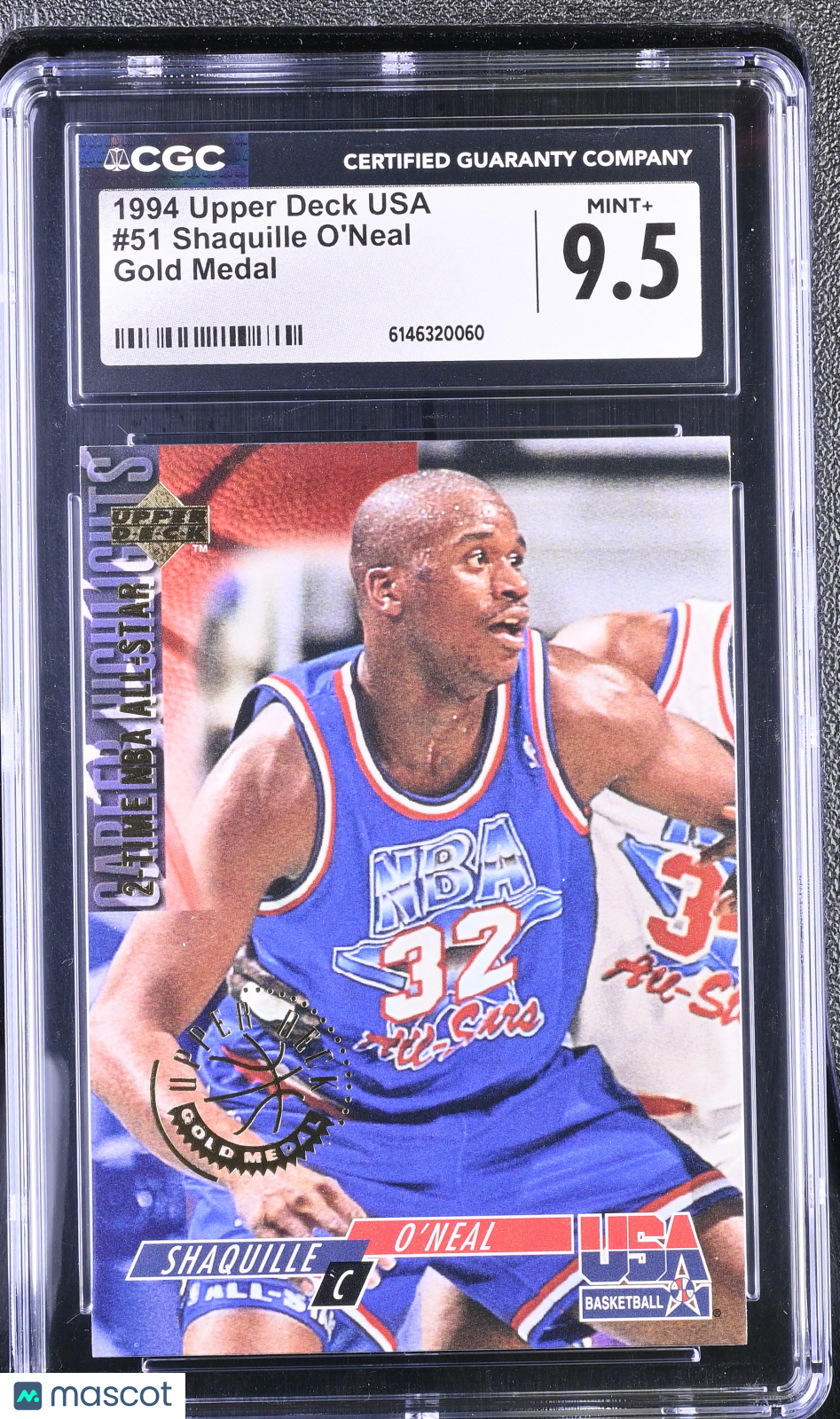 1994 Upper Deck Usa Shaquille O'Neal Gold Medal #51 CGC 9.5
