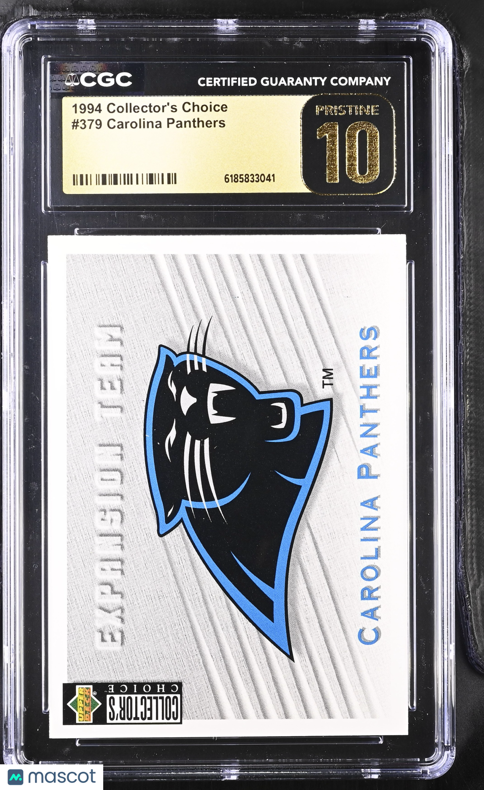 1994 Collector's Choice Carolina Panthers #379 CGC 10 Pristine