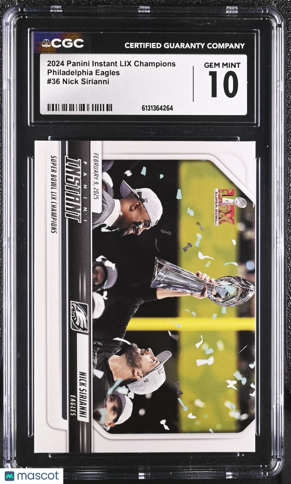 2024 Panini Instant LIX Champions Nick Sirianni Philadelphia Eagles #36 CGC 10