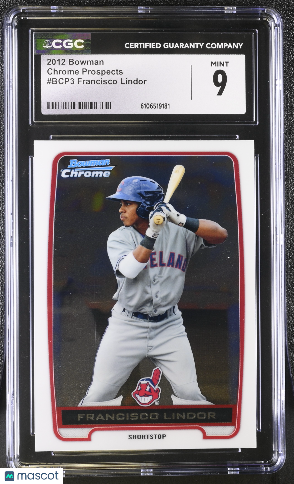 2012 Bowman Francisco Lindor Chrome Prospects #BCP3 CGC 9