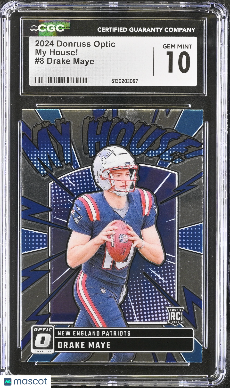 2024 Donruss Optic Drake Maye Rookie My House! #8 CGC 10 New England Patriots