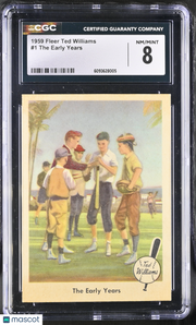 1959 Fleer Ted Williams The Early Years #1 CGC 8 Boston Red Sox