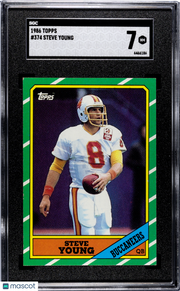 1986 Topps Steve Young Rookie #374 SGC 7 Tampa Bay Buccaneers