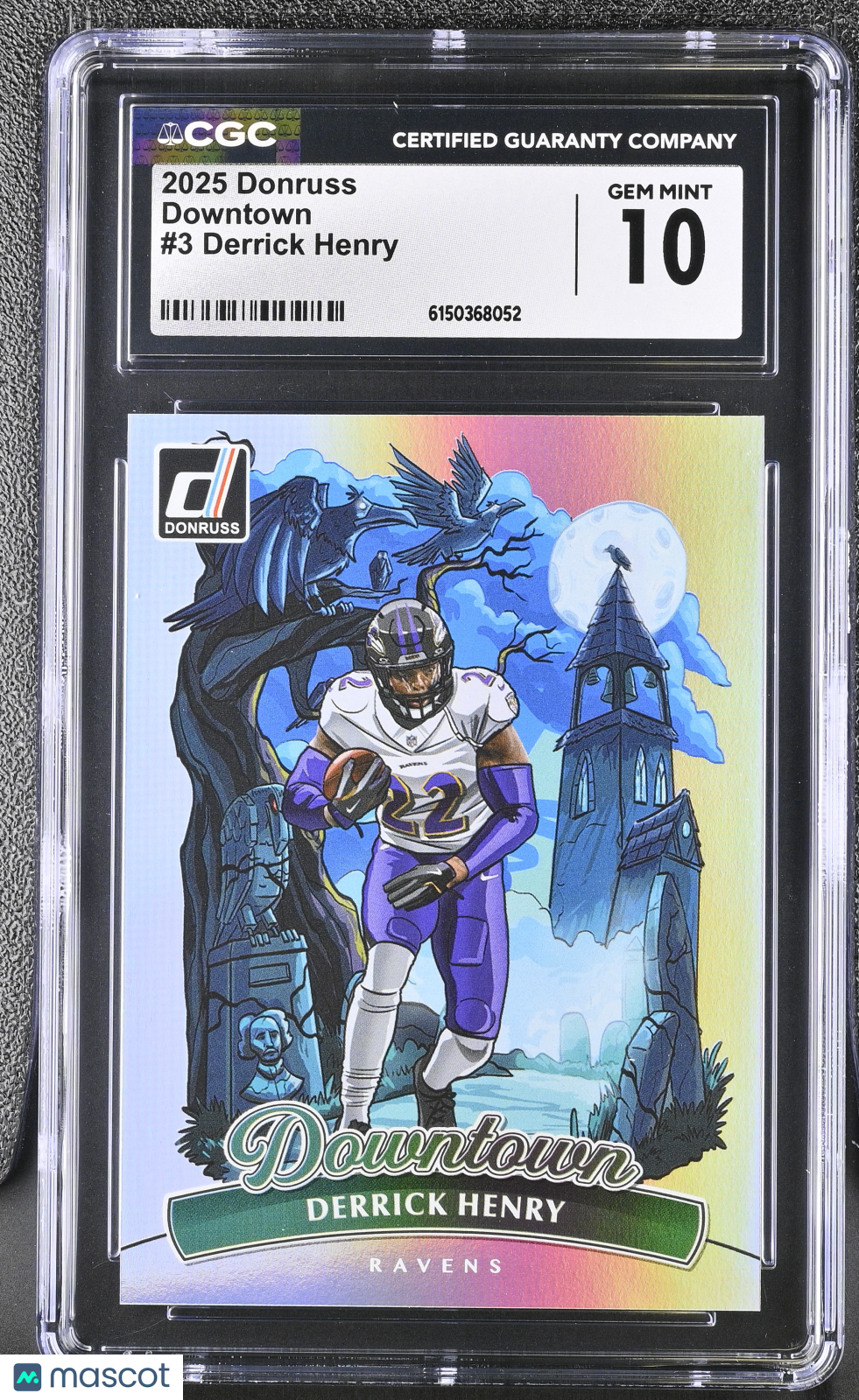 2025 Donruss Derrick Henry Downtown #3 CGC 10 Baltimore Ravens